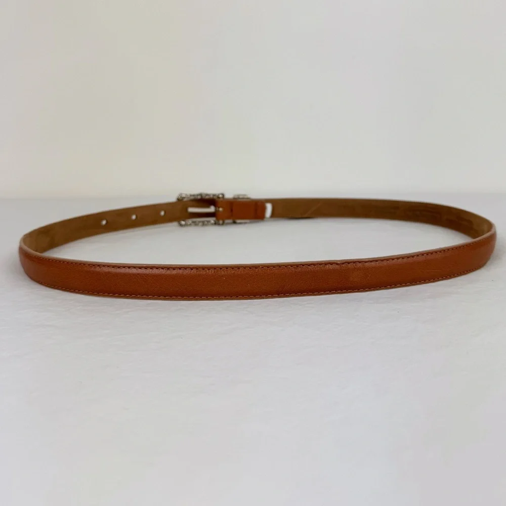 Talbots Vintage Bamboo Buckle Brown Belt